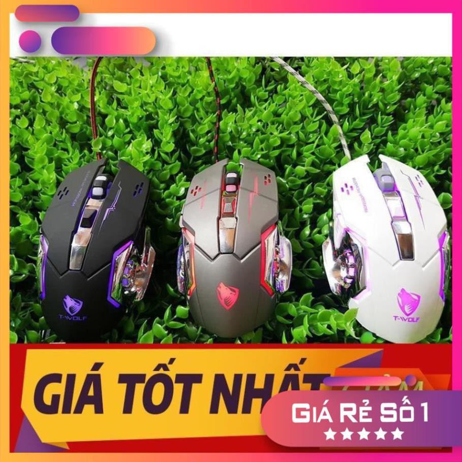 Chuột dây chơi game MOUSE T-WOLF V6 LED