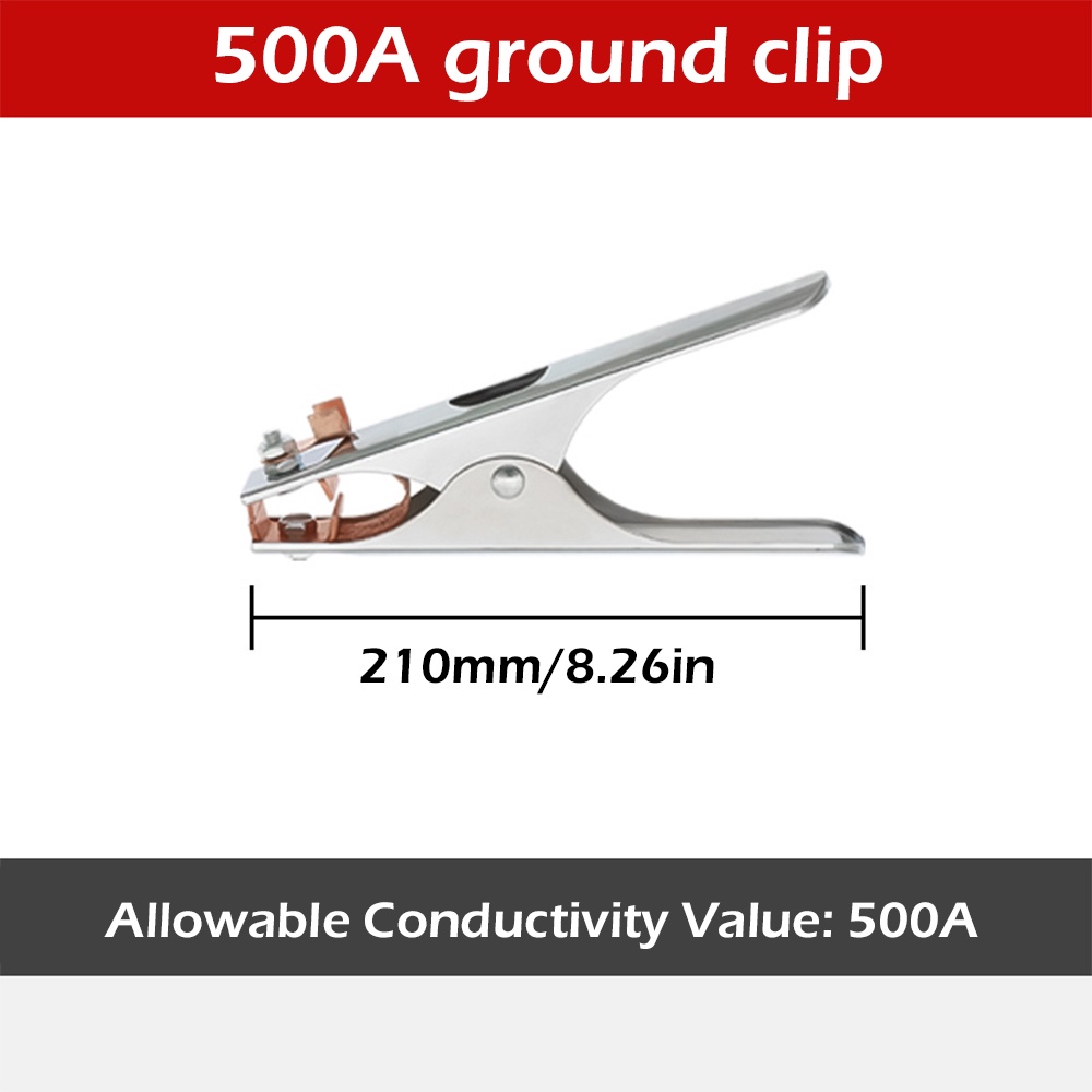 Kẹp hàn mặt đất ZIQQUCU mạ điện kiểu chữ A 300A/ 500A chuyên dụng