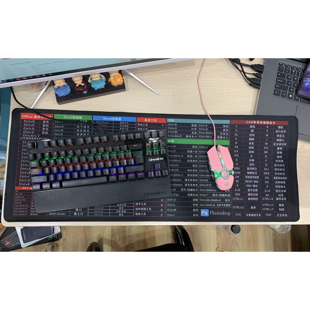 Lót chuột SIZE LỚN 80X30cm, Bàn di PAD chuột gaming khổ to cho cả bàn phím và chuột (HÀNG XẢ CHỈ 1 MẪU DUY NHẤT)
