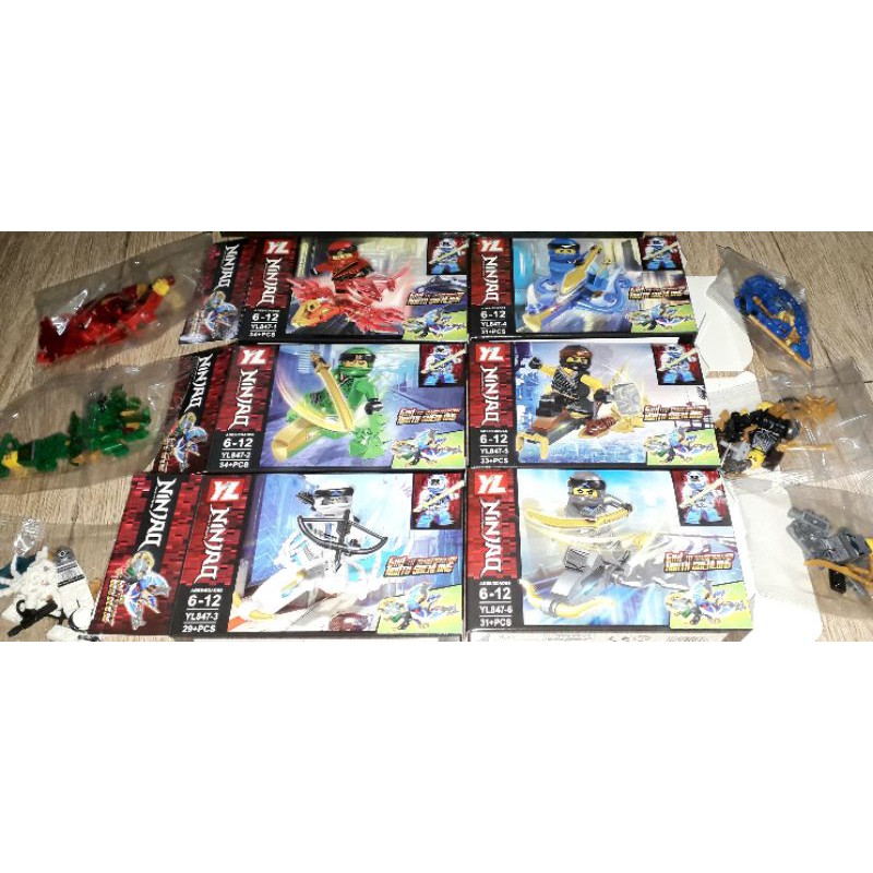 Lắp ráp 1 hộp LegoNinja Kỳ Lân 847 có nhiều chi tiết