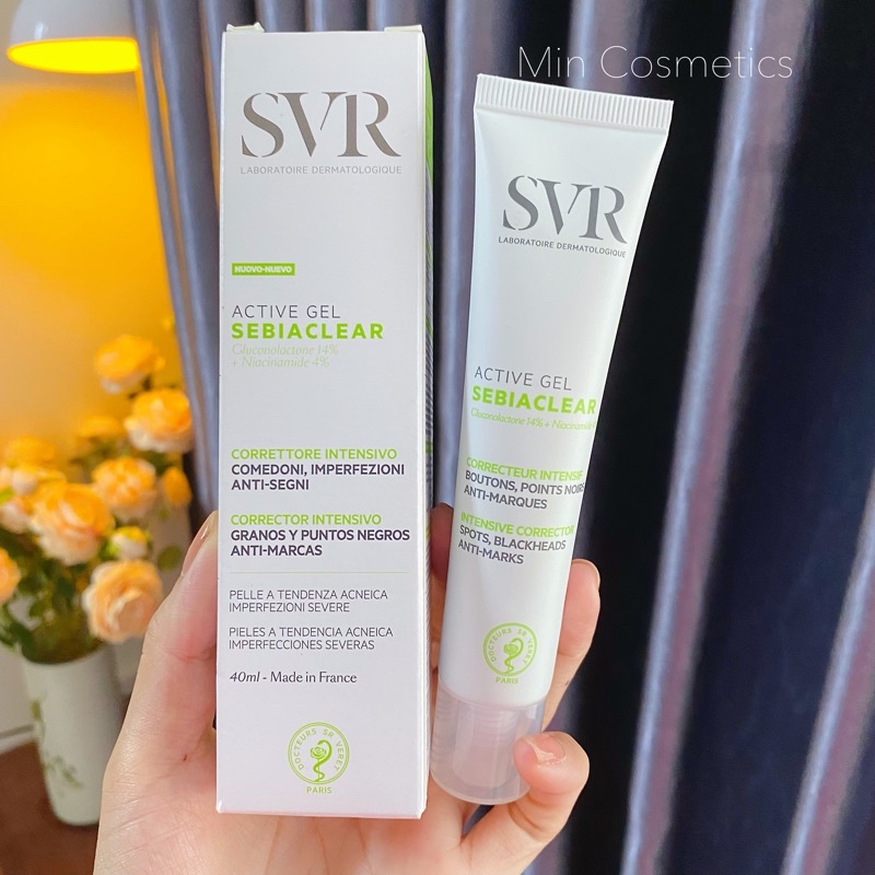 Kem dưỡng kiềm dầu và thu nhỏ lỗ chân lông SVR Sebiaclear Mat + Pores 40ml