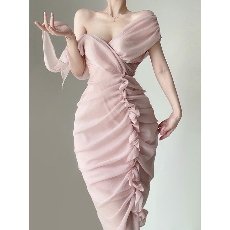 Đầm Dáng Chữ A Lưng Cao Thời Trang Mùa Hè 2022 Phong Cách Hepburn Mới Mẻ Cho Nữ