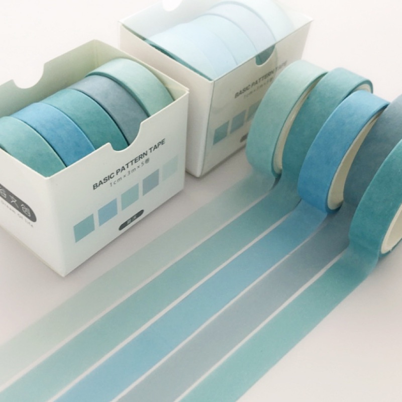 Hộp 3 cuộn băng dính washi 3M phong cách Nhật Bản dễ thương dùng trang trí thủ công