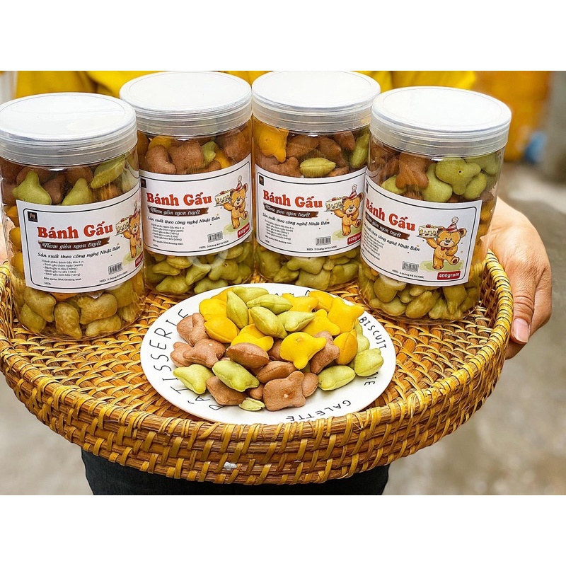 Bánh gấu mix vị 53k/ lon 400gr