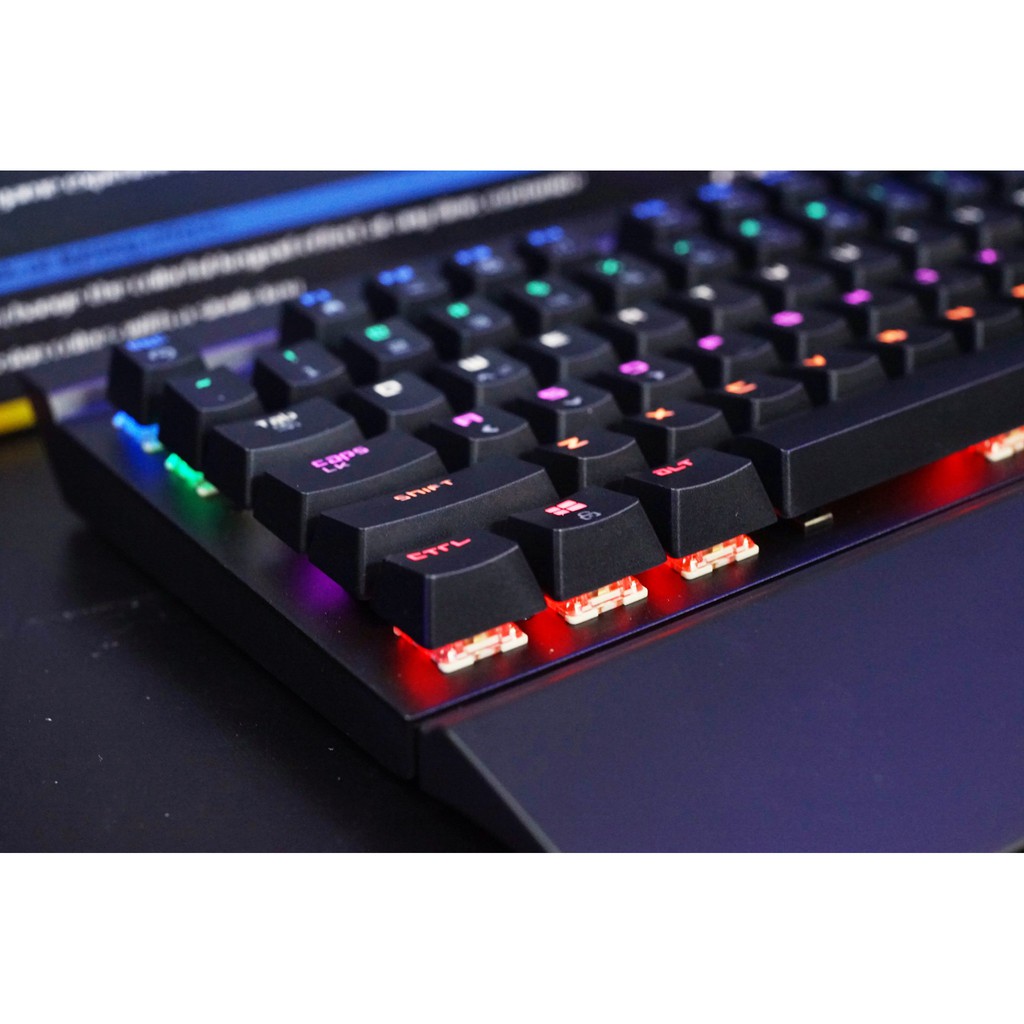 BÀN PHÍM CƠ TOMATO S250 LED RAINBOW CÓ KÊ TAY ĐI KÈM | BigBuy360 - bigbuy360.vn