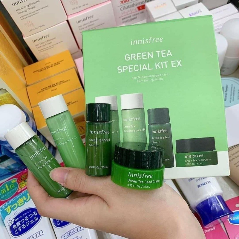 set dưỡng innisfree trà xanh mini