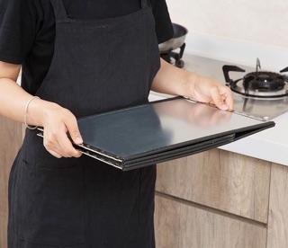 Tấm chắn dầu mỡ đôi ( kễm mạ bạc )