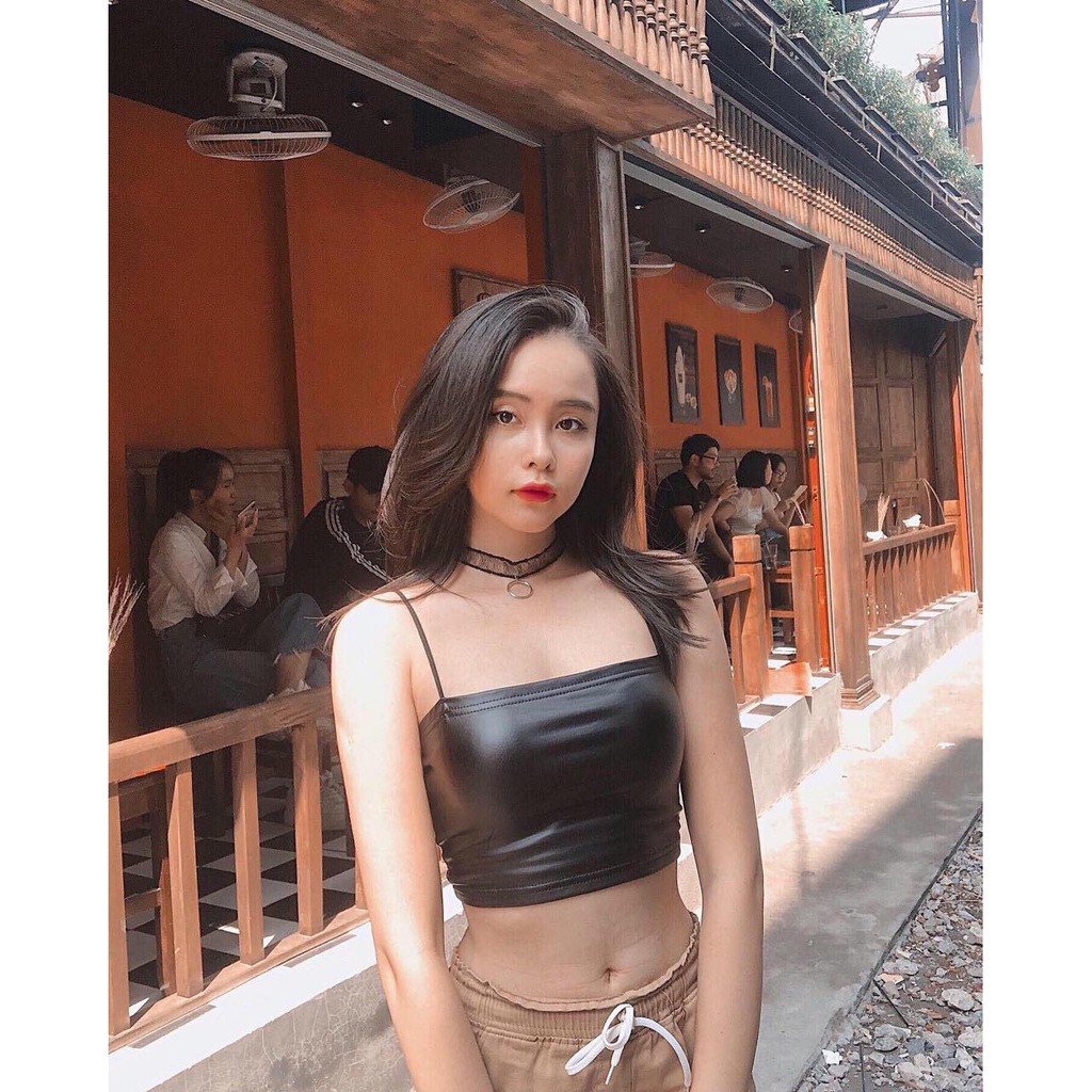 [Mã FAMAYWA giảm 10K đơn 50K] Áo 2 dây trơn chất da đẹp co giãn (dưới 48kg - kèm ảnh thật)