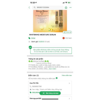 Serum dưỡng da Ngọc Linh Sâm
