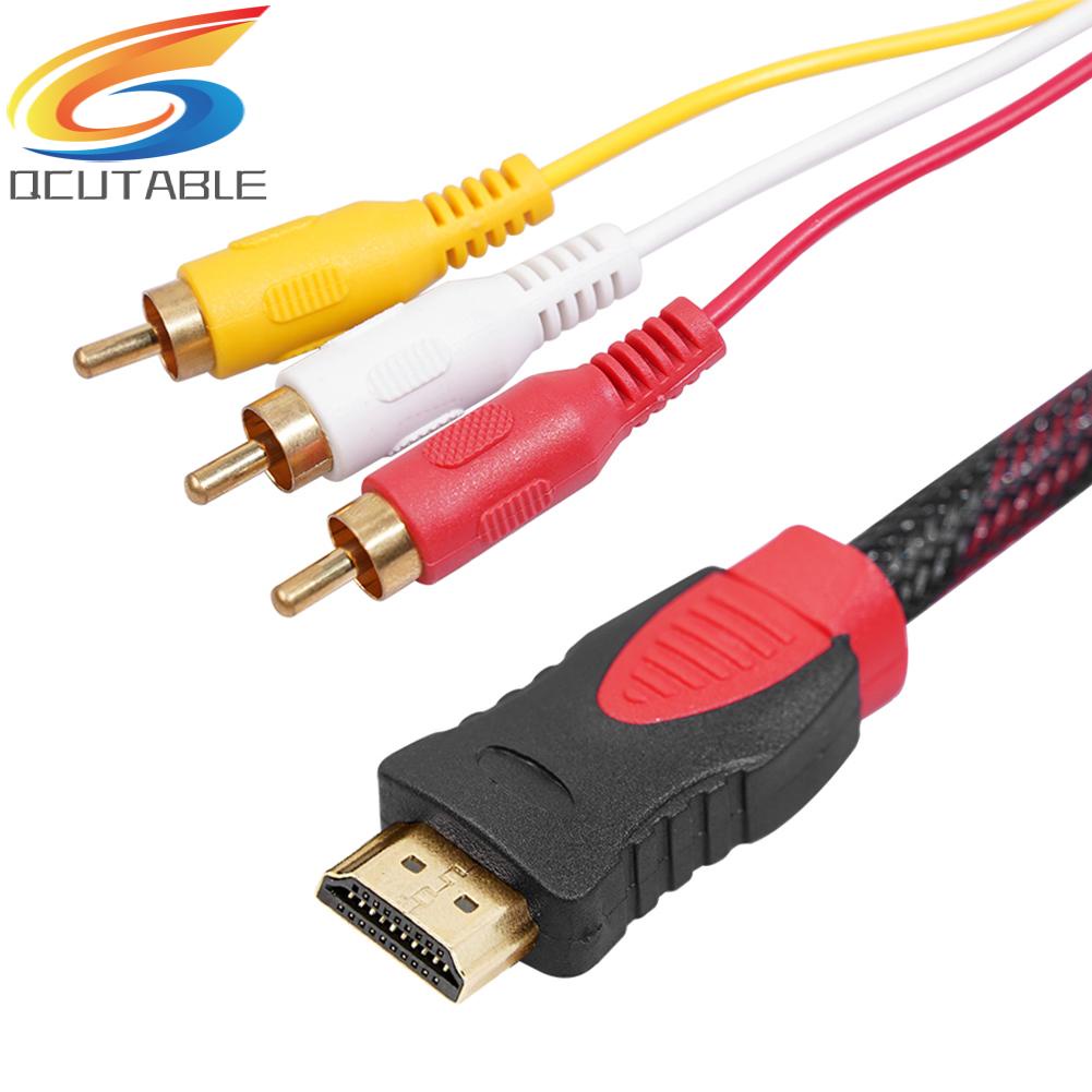 Dây Cáp Chuyển Đổi Hdmi-Compatible Sang 3RCA AV Dùng Cho TV Box
