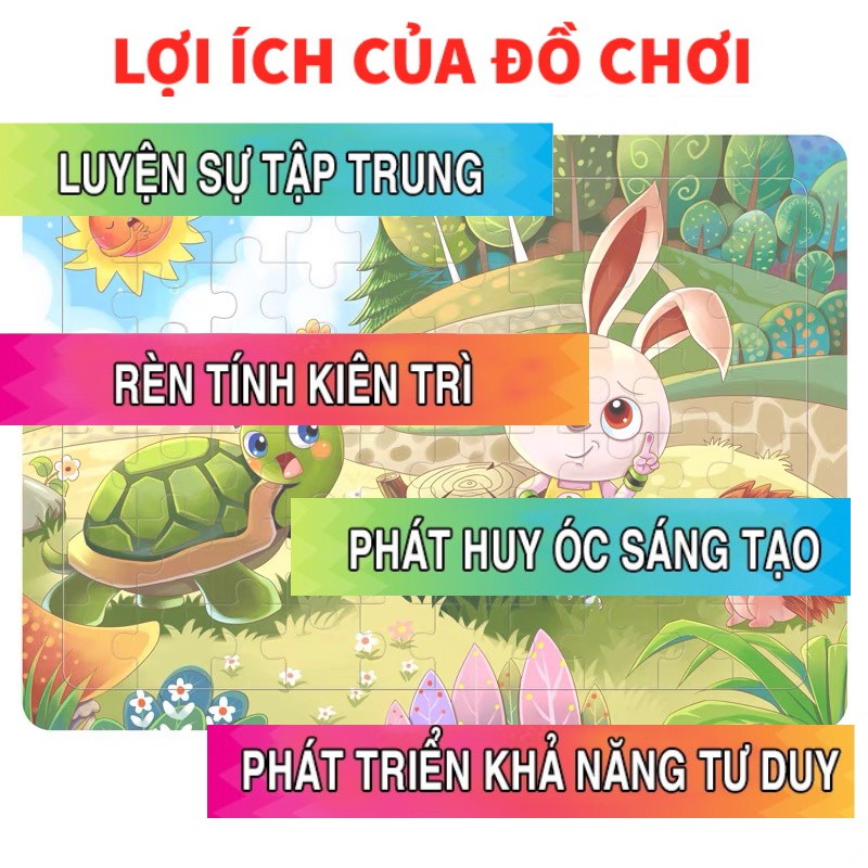 Xếp hình cho bé ETOYS 60 mảnh ghép gỗ dày nhiều mẫu đẹp, đồ chơi phát triển trí tuệ 3+