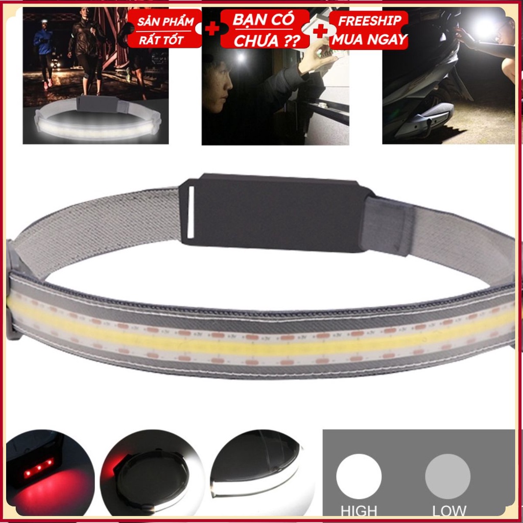Đèn Pin Đội Đầu Sạc USB Đèn pha LED chiếu sáng rộng Cho Xe Đạp, Chạy, Cắm Trại, Câu Cá, Sửa Chữa Xe Hơi GC41086