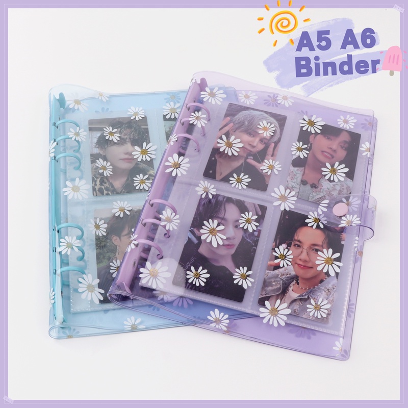 Sổ tay bìa trong suốt 6 lỗ khổ A5 A6 xinh xắn