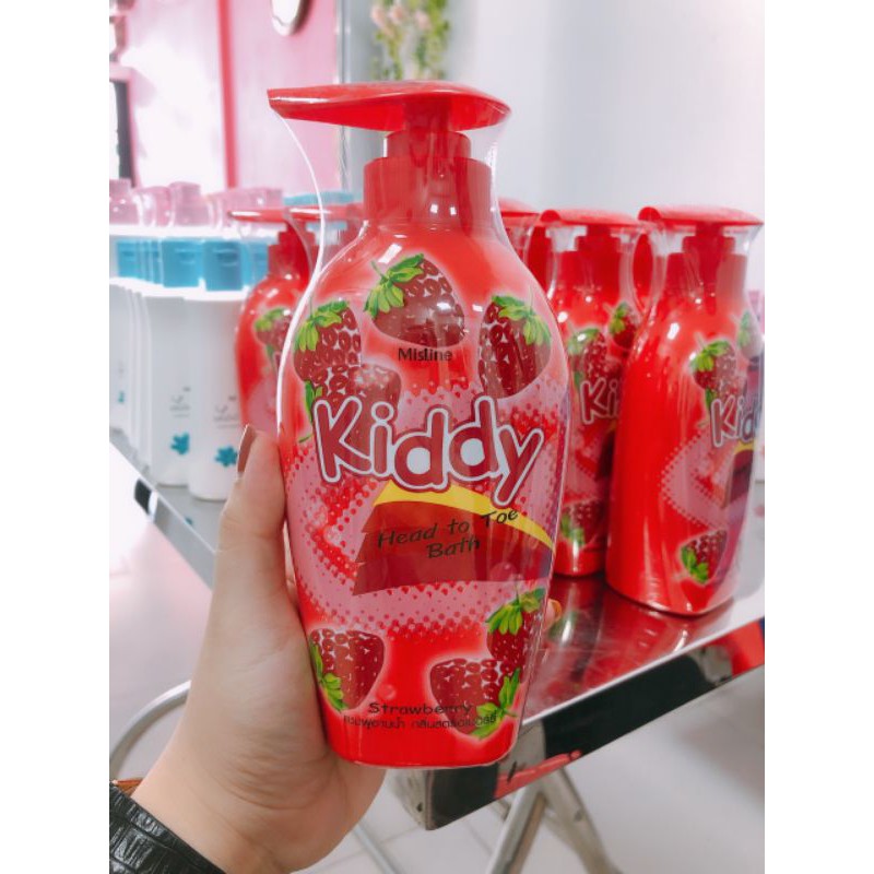 [Chính Hãng] Sữa Tắm Gội Cho Bé MISTINE KIDDY 400ml Mùi Dâu_Sản Xuất Tại Thái Lan_TiVa Mart