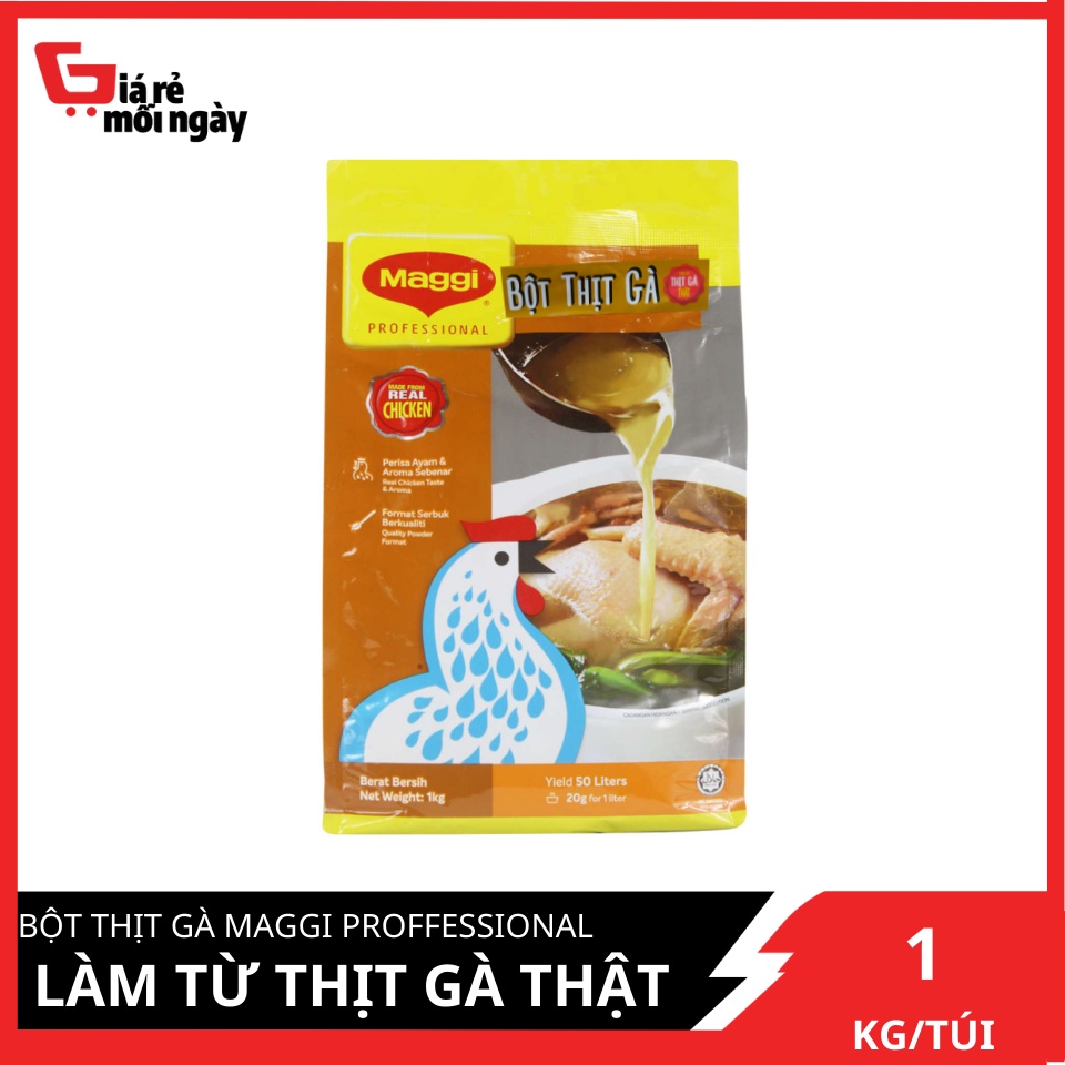 Bột thịt gà Maggi proffessional làm từ Thịt gà thật 1Kg