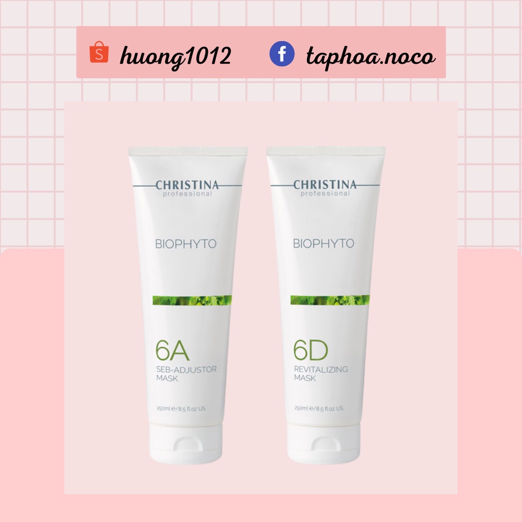 Mặt nạ phục hồi da Christina Biophyto seb-adjustor mask 6A, revitalizing mask 6D, anti rougeurs mask