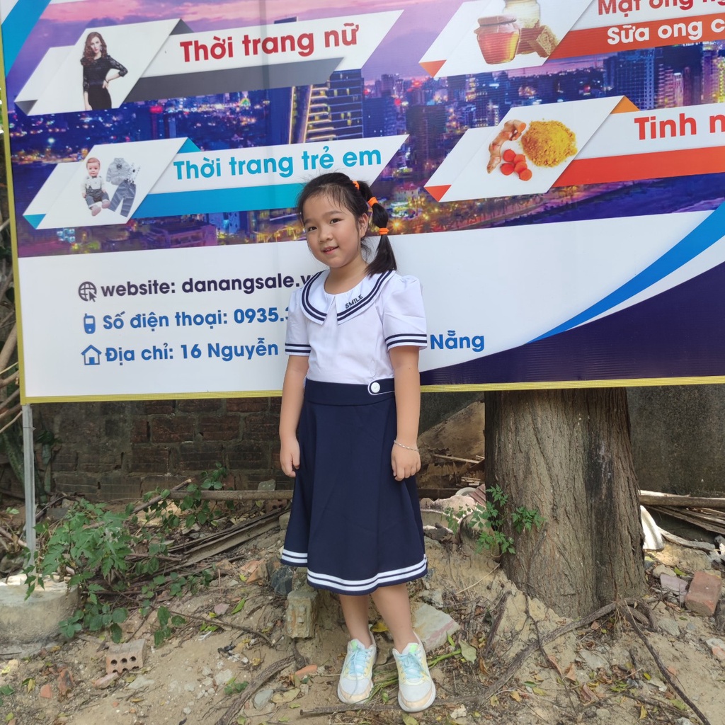 Đầm học sinh cấp 1 siêu xinh - Quần áo học sinh nữ - Đồng phục học sinh tiểu học - Danangsale