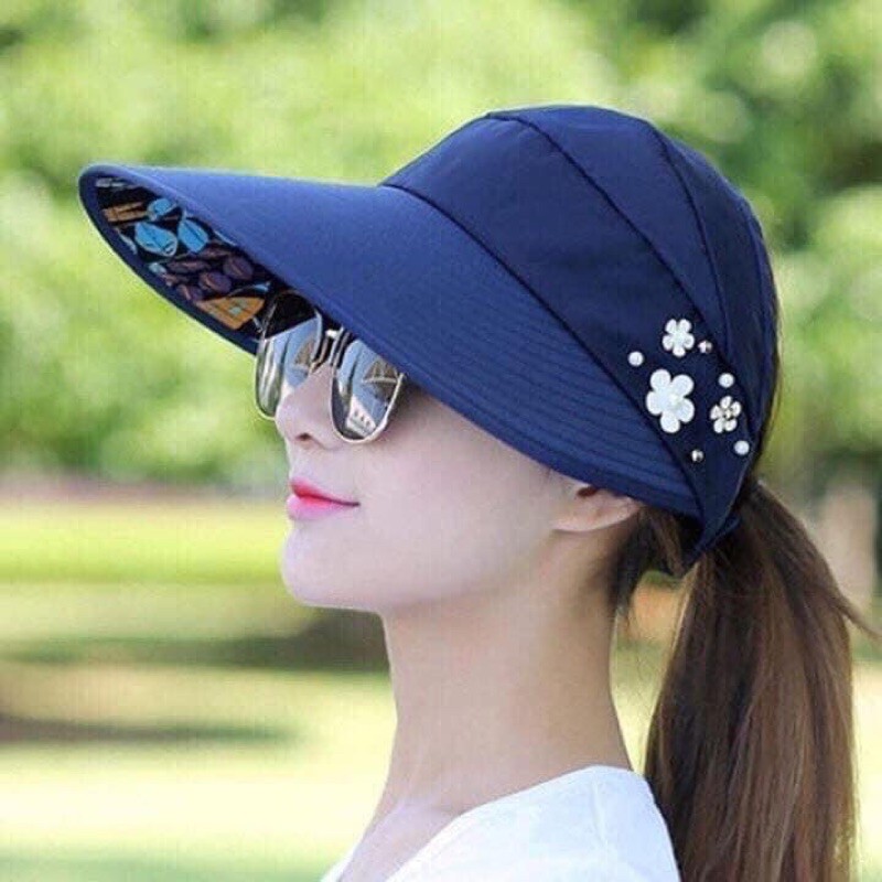 MŨ CHỐNG NẮNG 3 BÔNG HOA