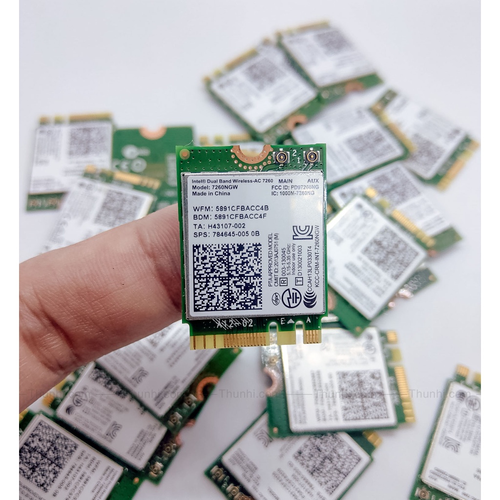 Card Wifi HP Intel 7260NGW Dual Band 802.11 a/b/g/n + Bluetooth 4.1