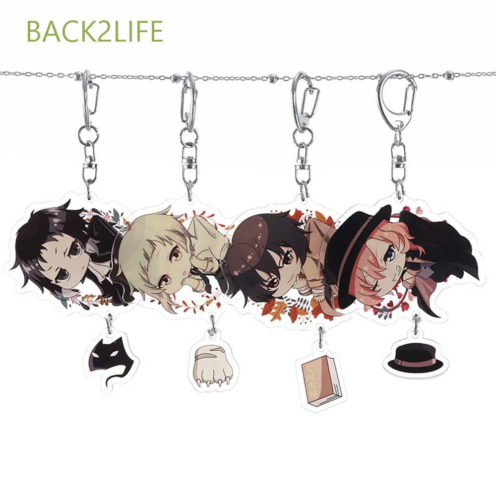 2 Móc Khóa Hình Chú Chó Bungou Stray Dogs Dễ Thương Giá Đỡ