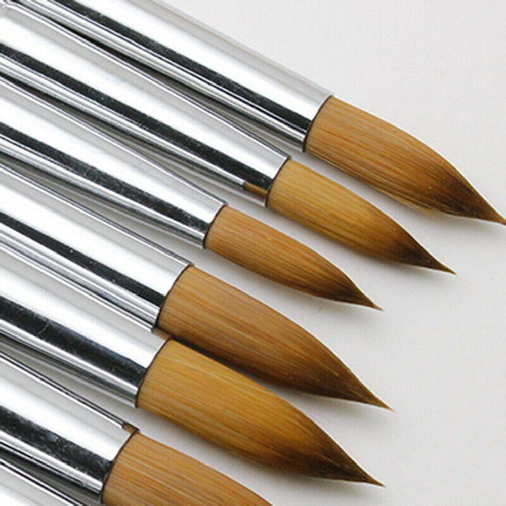 SHOOGYY Acrylic Nail Art Brush Kit Powder Wood Handle Oval Crimped Shaped Professional Salon Quality Manicure Tools