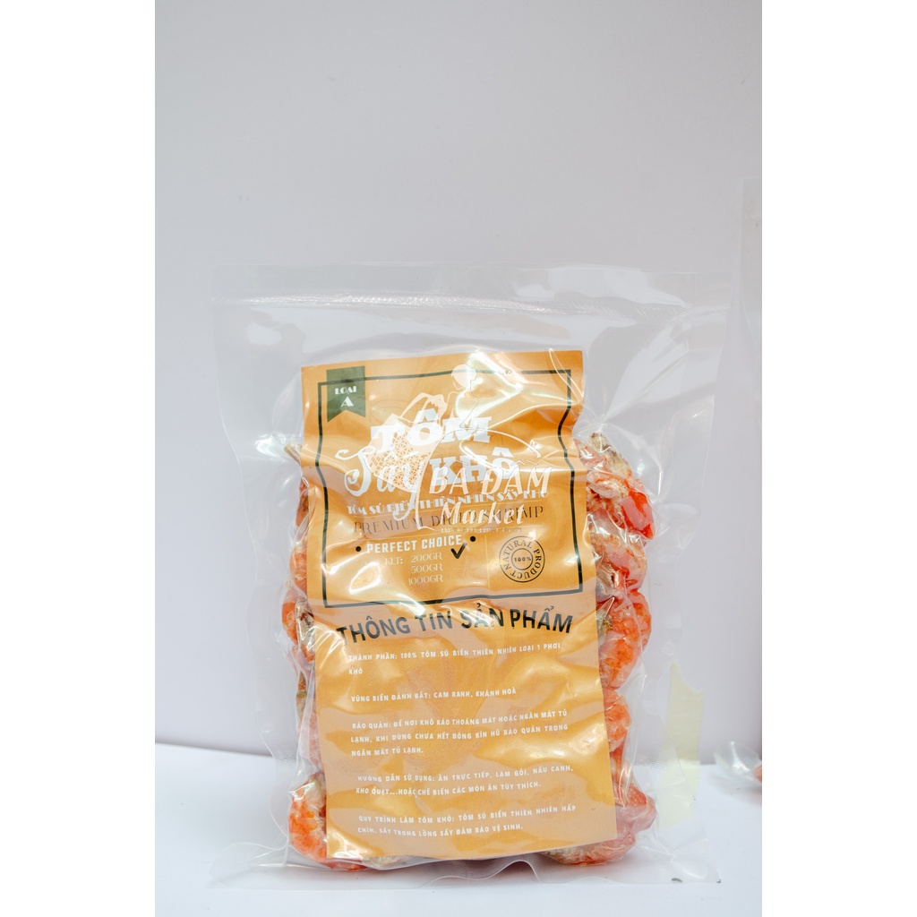 TÔM KHÔ DẺO TỪ TÔM SÚ BIỂN THIÊN NHIÊN CỠ LỚN LOẠI TUYỂN (500gr NET)