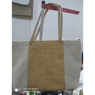 Túi Canvas phối Cói - Quai Đay
