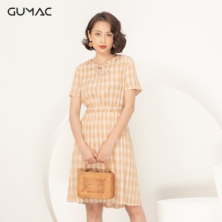 Đầm eo chun cổ dây GUMAC DA917