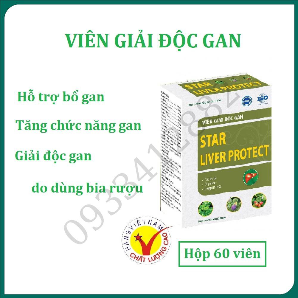 Giải độc gan, Mát gan Star Liver Protect Forte, hộp 60 viên giúp bảo vệ và tăng cường chức năng gan