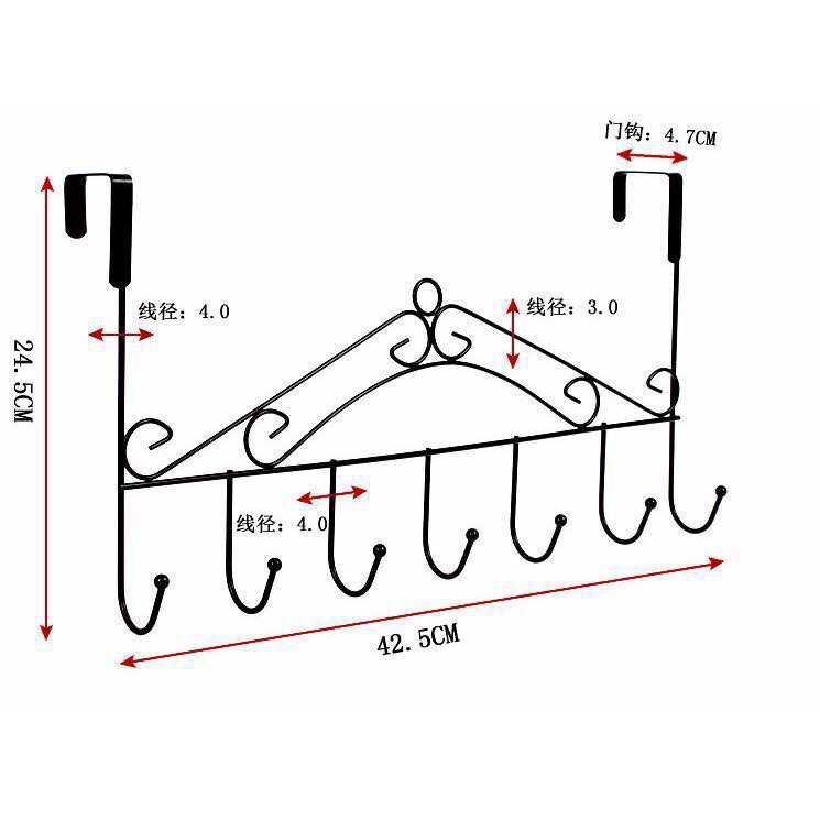 Móc treo đồ sau cánh cửa tiện lợi .