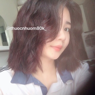 Thuốc nhuộm tóc tông ĐỎ TRẦM ( tặng kèm oxy trợ dưỡng + găng tay)