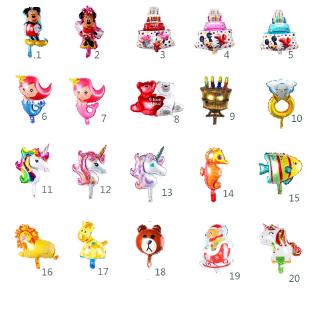 1 Bong Bóng Trang Trí Tiệc Sinh Nhật Hình Bánh Kem Chuột Mickey Minnie
