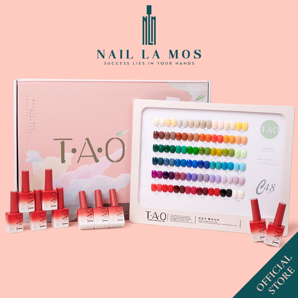 Set sơn gel T.A.O 48 màu chính hãng tông màu Hàn Quốc (tặng kèm bảng màu gỗ và cặp base top)