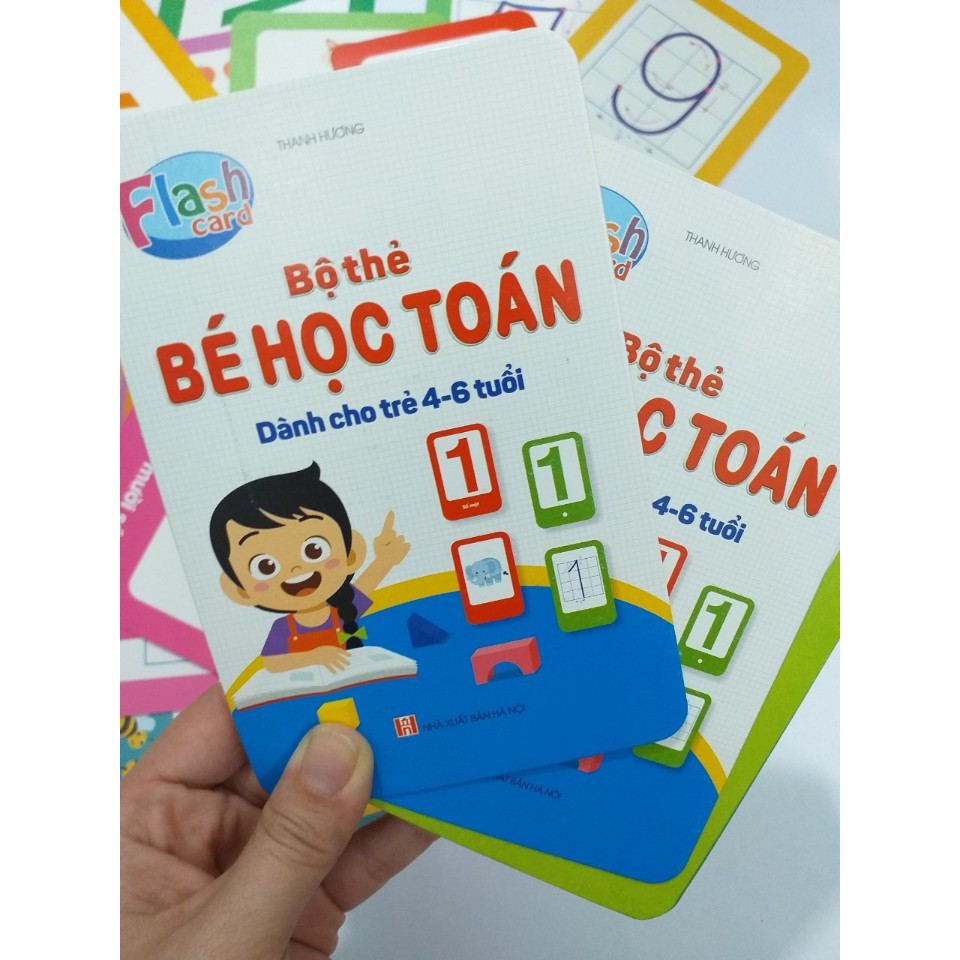 Combo 2 bộ thẻ - thẻ học toán và thẻ học chữ cái chữ ghép