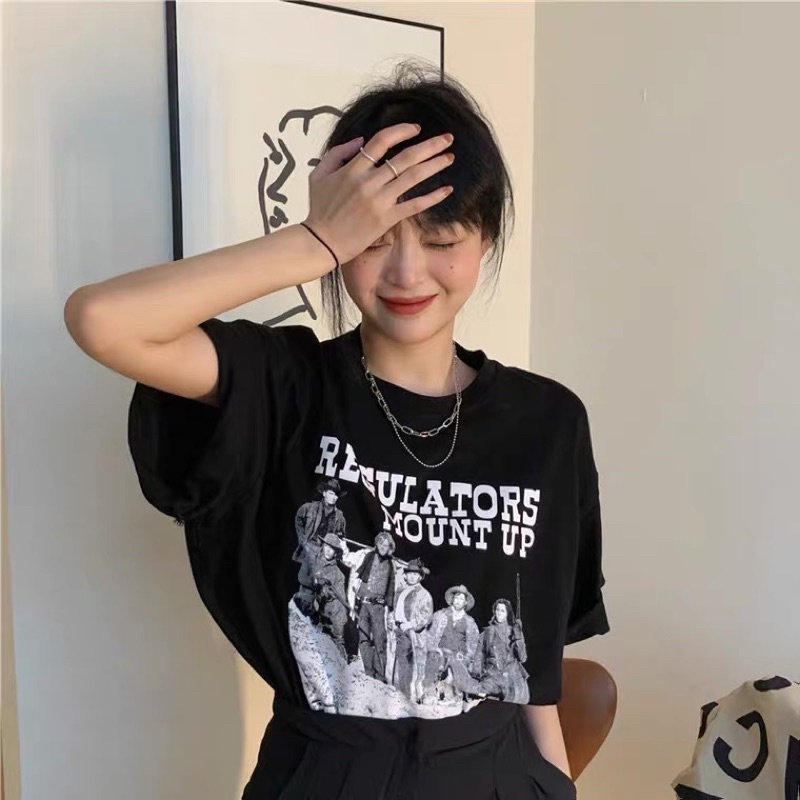 Áo thun tay lỡ nam nữ, áo phông form rộng chất cotton in hình TORS