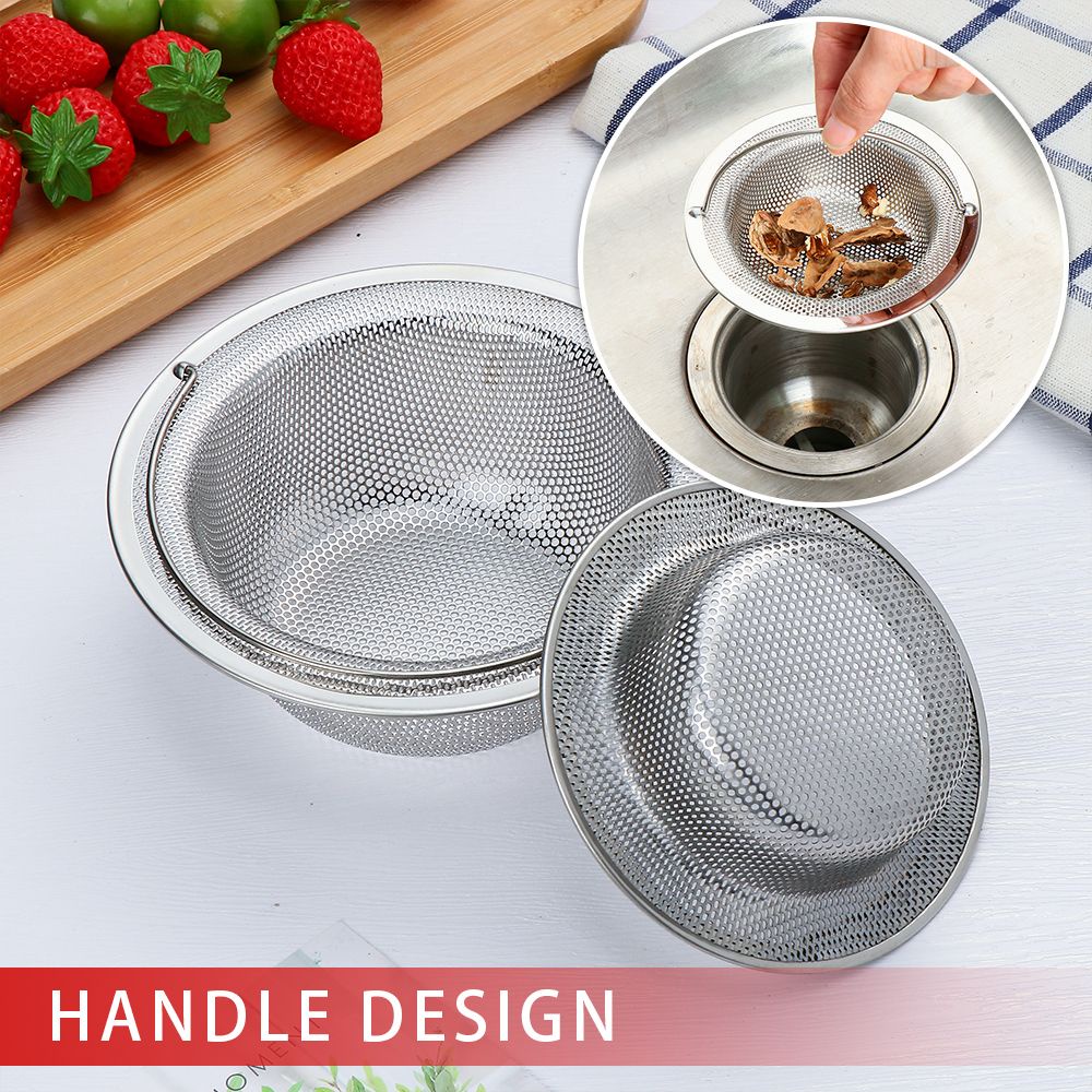 Vỏ lưới lọc rác bằng thép không gỉ tiện dụng cho bồn rửa nhà bếp / phòng tắm