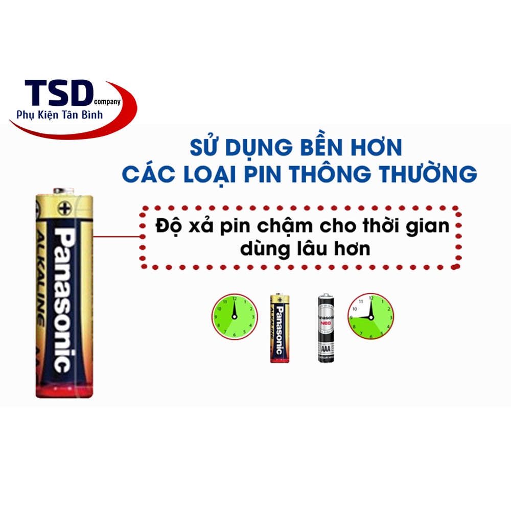 Vỉ 4 Viên Pin AA Panasonic Alkaline Chính Hãng