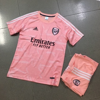 Bộ quần áo đá banh Arsenal hồng training thun mè CV 2021 FLG