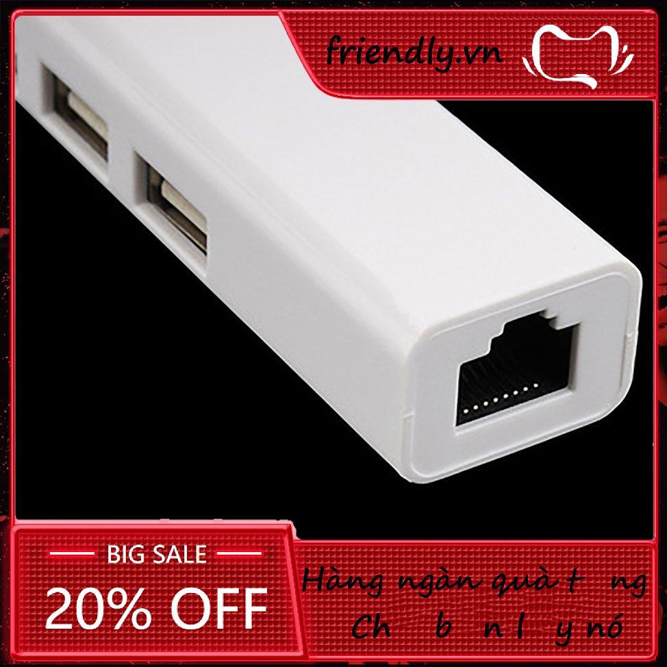 Bộ Chia 3 Cổng Usb 2.0 Sang Lan Ethernet Rj45 Tốc Độ Cao | BigBuy360 - bigbuy360.vn