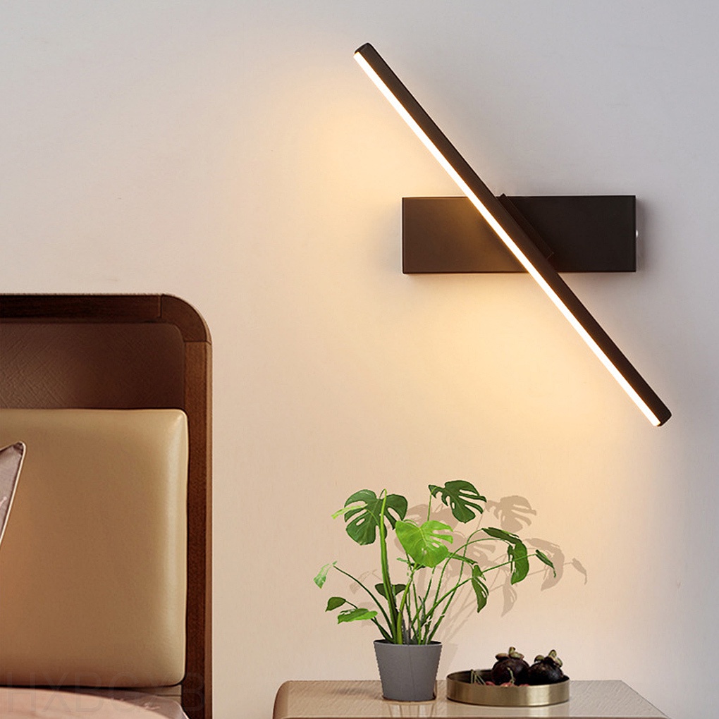 Đèn LED gắn tường 6W màu vàng/đen trang trí phòng khách/phòng ngủ