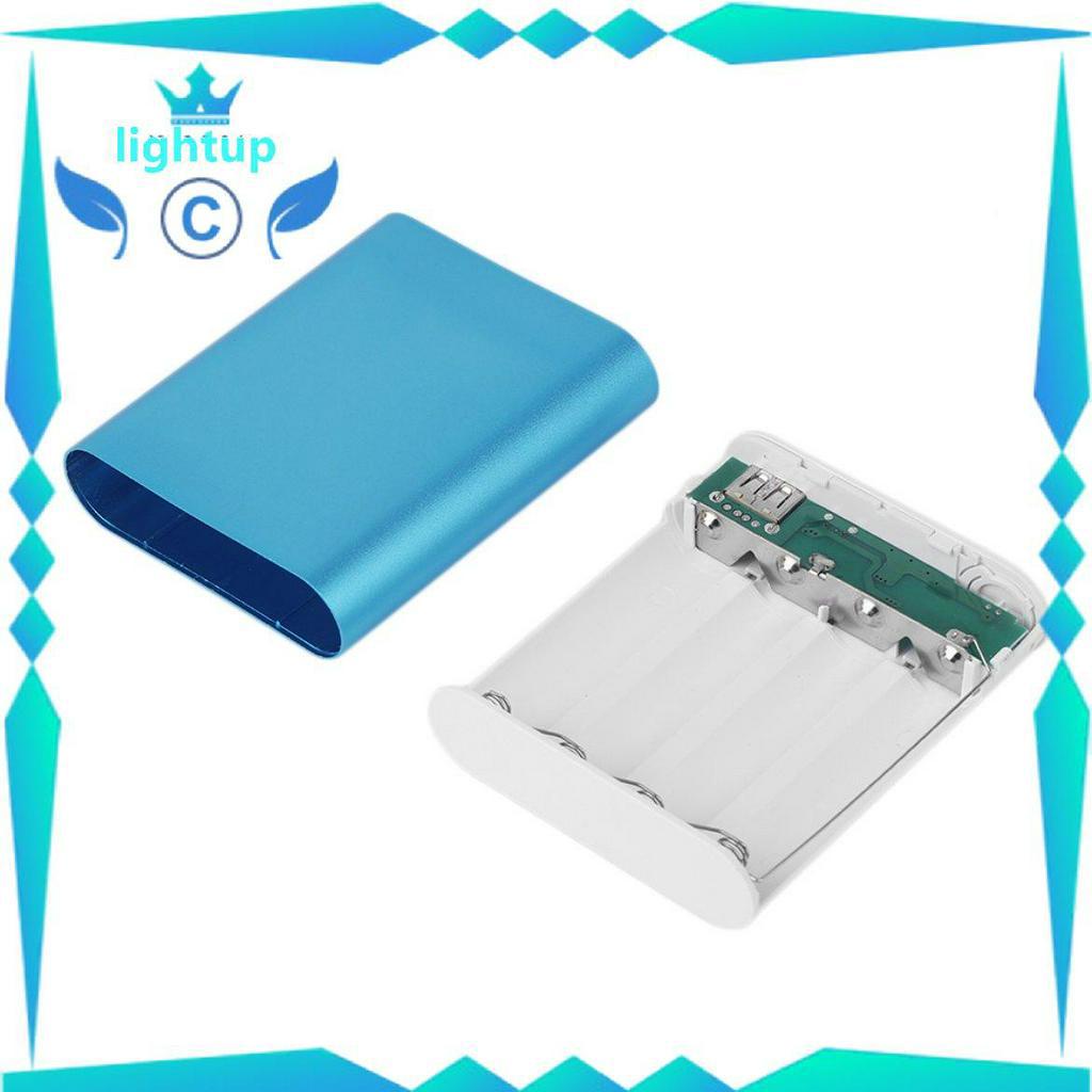 Vỏ pin sạc dự phòng 10400mAh USB cổng USB có đèn thích hợp cho 4 pin 18650