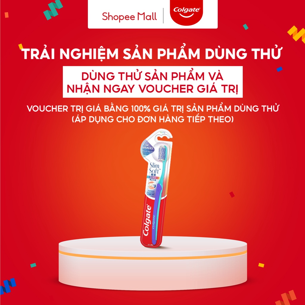 Bàn chải Colgate Slimsoft Ortho lông chải mềm mại xếp hình U cho người niềng răng