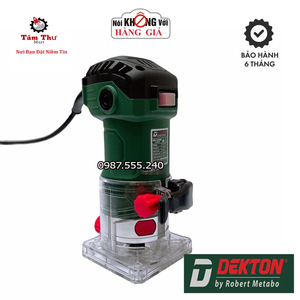 Máy phay gỗ cầm tay, soi gỗ, soi alu Dekton DK-635M