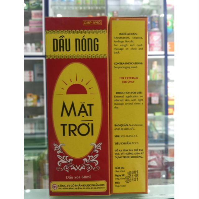 Dầu nóng Mặt Trời 60ml