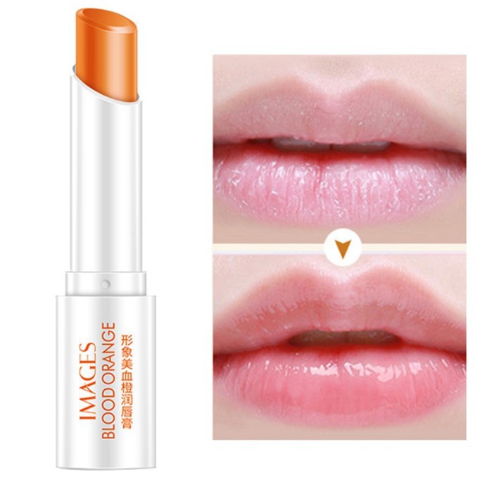 Son dưỡng môi màu cam đỏ giúp làm sáng/làm mềm và tẩy da chết cho môi