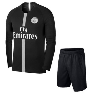Áo bóng đá CLB PSG dài tay - Đen - Hàng thun lạnh xịn 2018IN TÊN, IN SỐ THEO YÊU CẦU