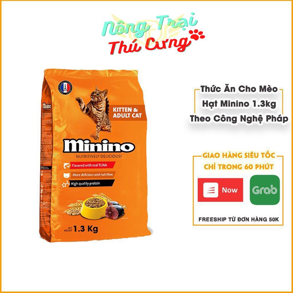 Thức Ăn Cho Mèo Hạt Minino Vị Cá Ngừ 1.3kg | Hạt Cho Mèo Minino