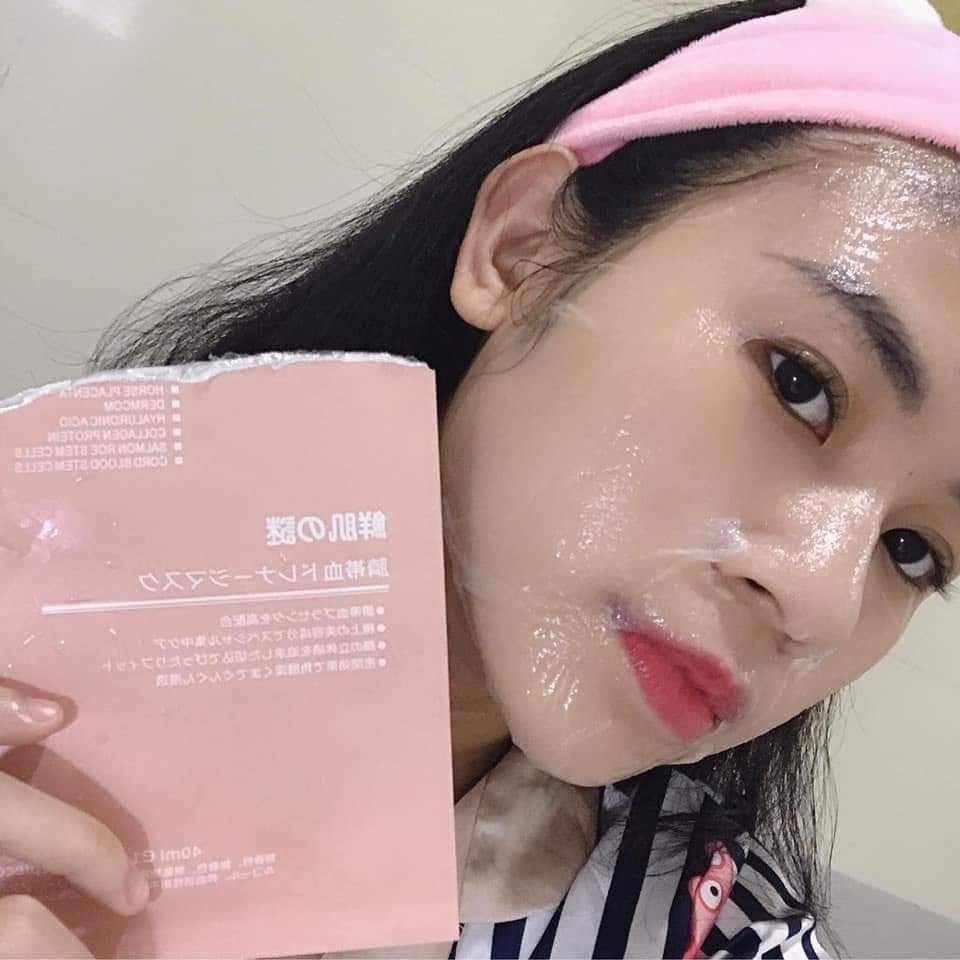 [CHUẨN AUTH] Mặt Nạ Nhau Thai Cuốn Rốn ⚜️Mặt Nạ Tế Bào Gốc⚜️ Mask Nhau Thai Cừu Rwine Beauty Stem Cell Placenta Nhật Bản