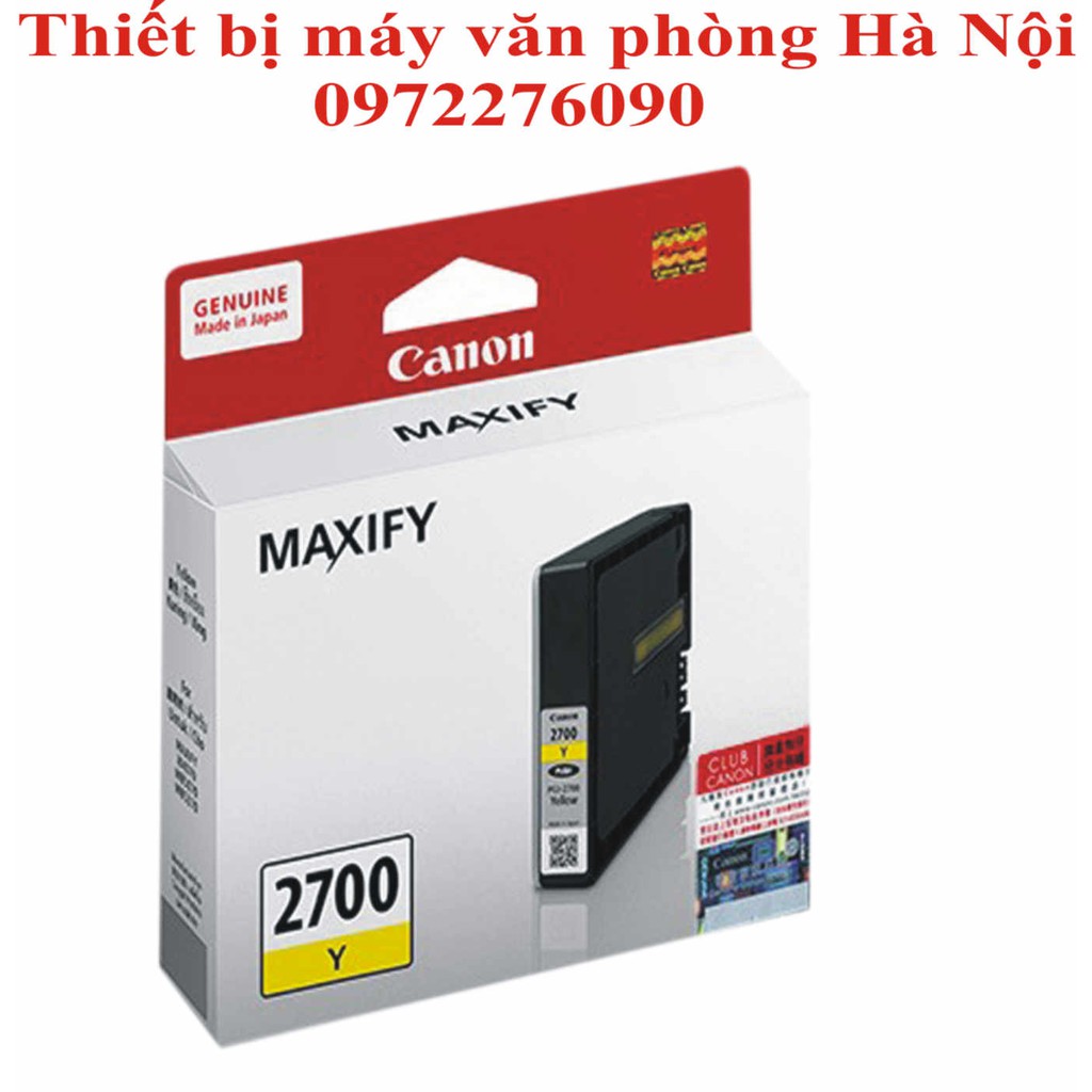 Bộ mực Canon PGI-2700 cho máy in Canon MAXIFI MB-4070-5070-5370-4170 ( xanh-vàng-đen đỏ)