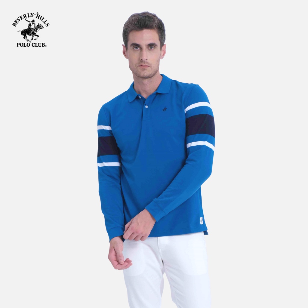 Beverly Hills Polo Club - Áo polo Ngắn tay Nam Slimfit Xanh biển BLS- BHPC PMRLS20TL105
